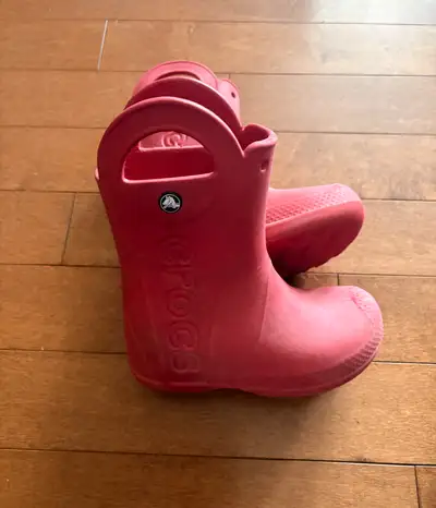 Crocs Rubber Boots - kids size 12. In good used condition. Asking $5. Cash only please, curbside pic...