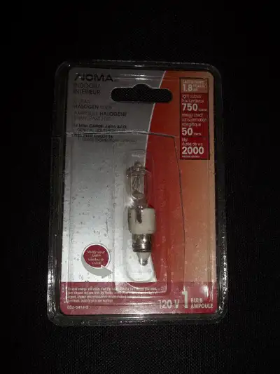 T4 Mini Candlelabra Base, 50 watts, 2000 hour life, new