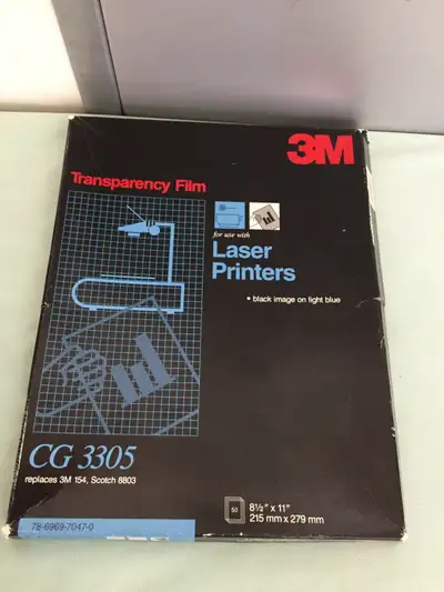 3M Transparency Film for use in Laser Printers x #48, View more