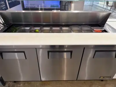 TRUE 3-Door Refrigerated Sandwich Prep Table, View more