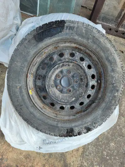 Set of 4 winter tires with rims. Came off of a 2010 toyota sienna. Sold sienna, buyer did not want w...
