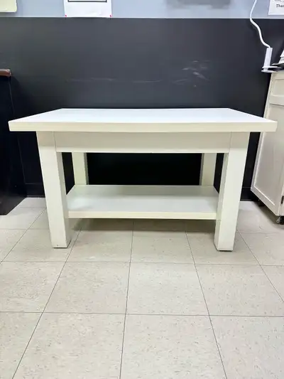 2 Big White Display Tables, View more
