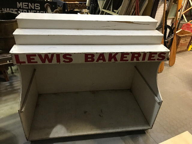 VINTAGE LEWIS BAKERIES LARGE WOODEN DISPLAY STAND in Arts & Collectibles in Mississauga / Peel Region