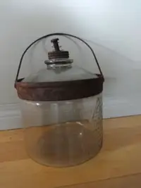 Vintage Perfection Stove Co Cleveland OH Glass Kerosene Oil Jar