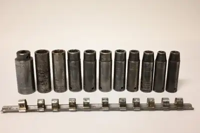 Snap on impact socket 10pc plus 1 MAC Tools 24MM socket USED, View more