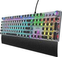 Fiodio Mechanical Gaming Keyboard, LED Rainbow Gaming Backlit, 1