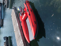 inflatable dinghy with motor mount