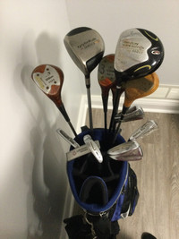 Left-handed Golf Clubs and Intech Golf Bag