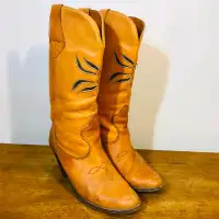Vintage made in Canada cowboy leather boots (femme)