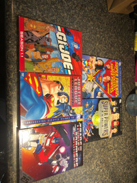 Collectable DVDs Transformers, GI Joe,Super Freinds,DC comics