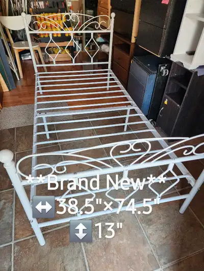 Twin Size Metal Platform Bed Frame with Headboard and Footboard,, View more