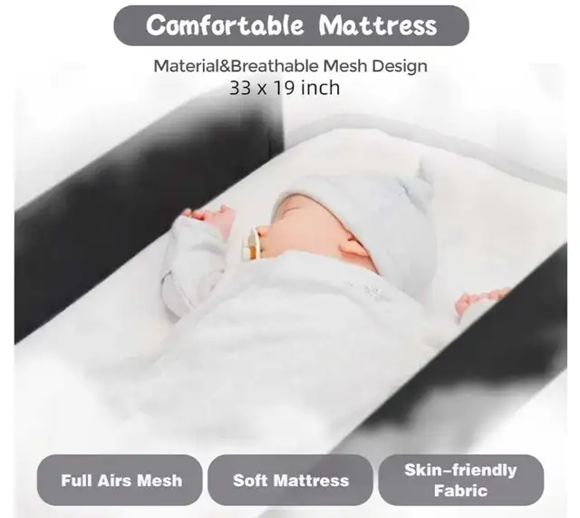 Brand New ✨️  Baby Bassinet,3 in 1 Baby Bassinets Bedside Sleepe in Cribs in City of Montréal - Image 5