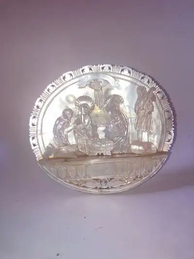 Mother of Pearl Nativity Scene, View more