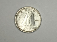 1952 Canadian Silver Dime - Junk Silver - Silver Coin