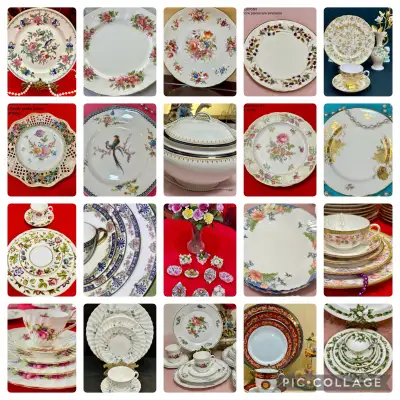 More than 100 patterns for replacement of Missing pieces in famous brand names such as Royal Albert,...