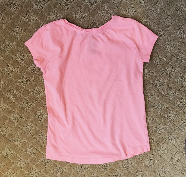 T-shirt Daisies Printed Short Sleeve Tee Tops Pink Sz 7-8 in Kids & Youth in City of Toronto - Image 3