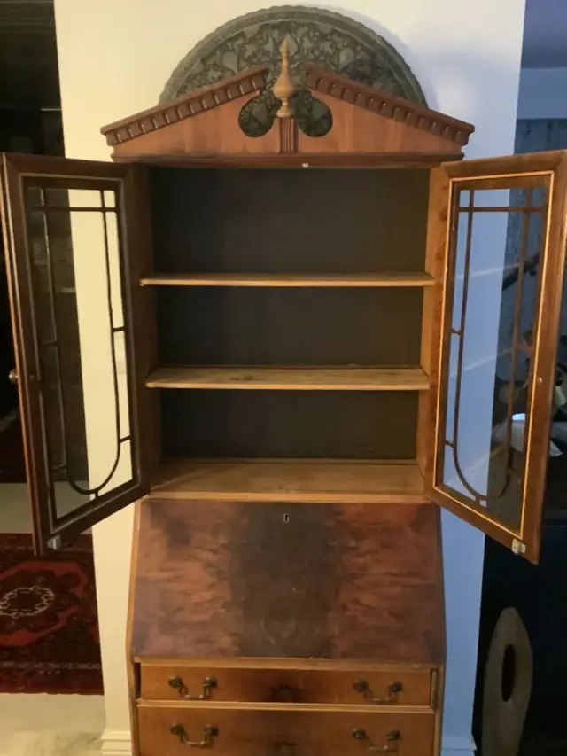 Vintage Secretary Wood Cabinet, Refinished in Bookcases & Shelving Units in City of Toronto - Image 3