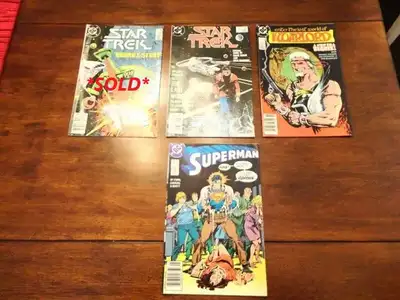3 Like New 1985 to 1988 DC Comics -Star Trek, Superman, Warlord, View more