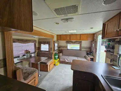RV and lot in Moyie, BC. Excellent condition RV on a well established beautiful lot. The river runs...