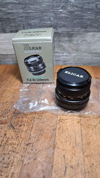 Elicar 28mm F2.8 wide angle lens For Canon AE-1