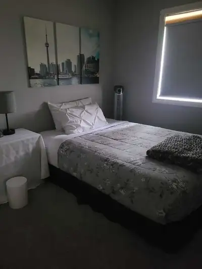 One bedroom with shared accommodations to washroom, bonus/TV sitting room, office space, full access...