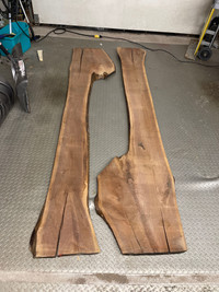 Raw Walnut  Live Edge Planks 92 inches long 