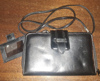 YIK FUNG clutch purse wallet black