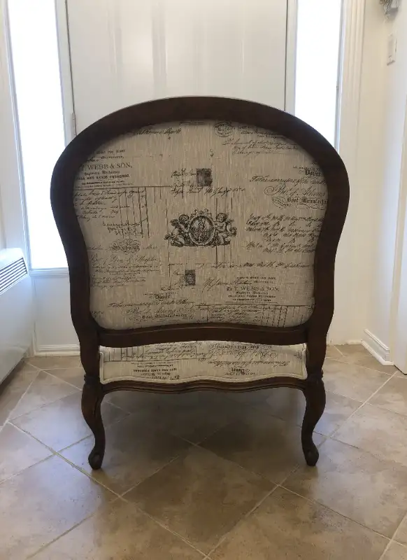 French Style Arm Chair with Ottoman. Made in Canada!62863282162562123
