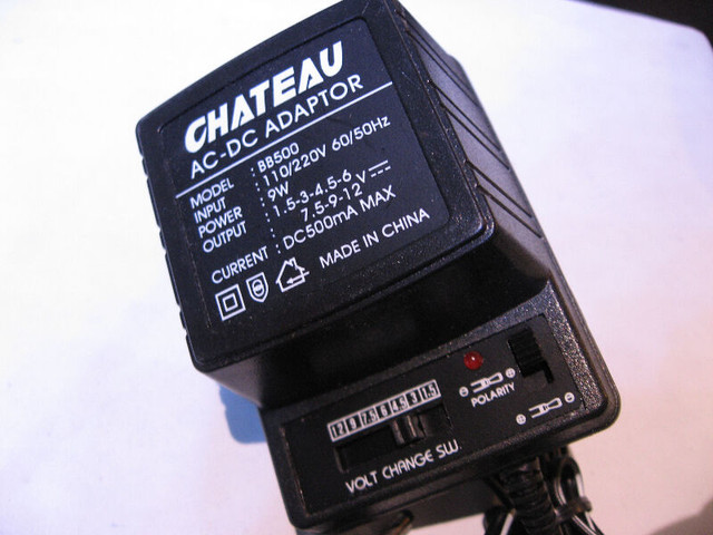 Multi-Voltage Universal Plug Wall Adaptor Chateau BB500 1.5-12V dans Appareils électroniques  à Ouest de l’Île - Image 3