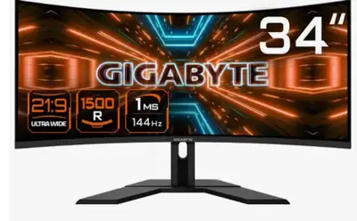 Gigabyte G34WQC ultrawide 34" WQHD gaming monitor, View more
