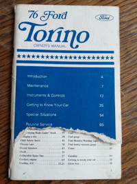 1976 Ford Torino owners manual