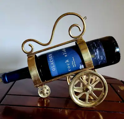 Brass wine bottle holder , View more