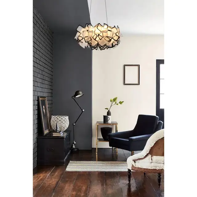 1-Light White And Black Acrylic Cloud LED Chandelier in Indoor Lighting & Fans in Hamilton - Image 3