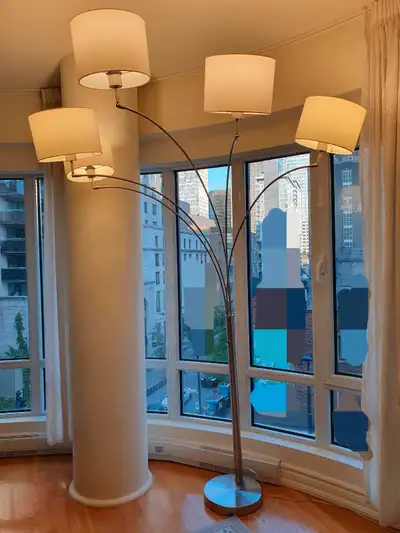 5 bulb dimmable standing light with bulbs included, rotating, View more