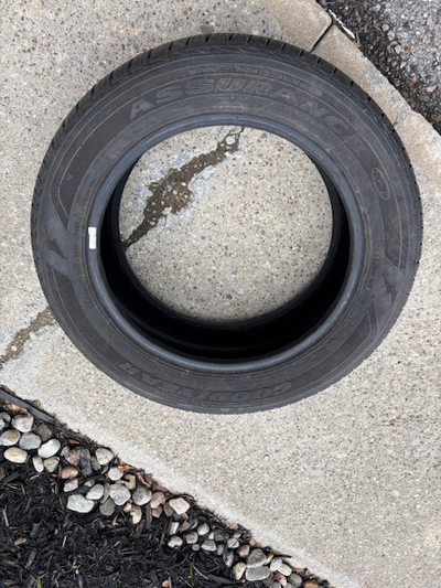 - 4 Goodyear Assurance All-Season Tires - 225/55R17 - Used for ~1 season on a previous vehicle, so t...