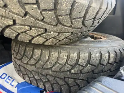 2 - 195/65r15 winter tires on Honda civic steel rims