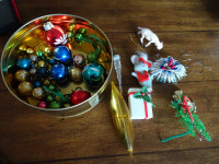 Lot de décorations de sapin de Noël antiques