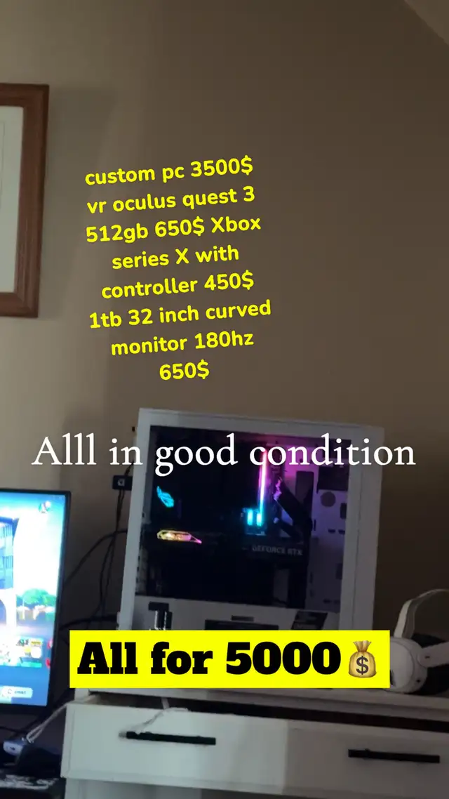 gaming set up / tread for car in Desktop Computers in Brockville - Image 3