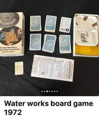 Board game Water works game 1972 
