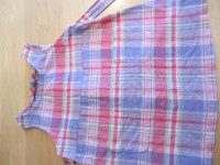 Robe à carreaux en coton (taille 3 mois) (C5)