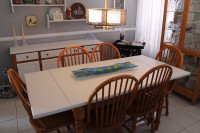 8pc Oak Dining Room Set