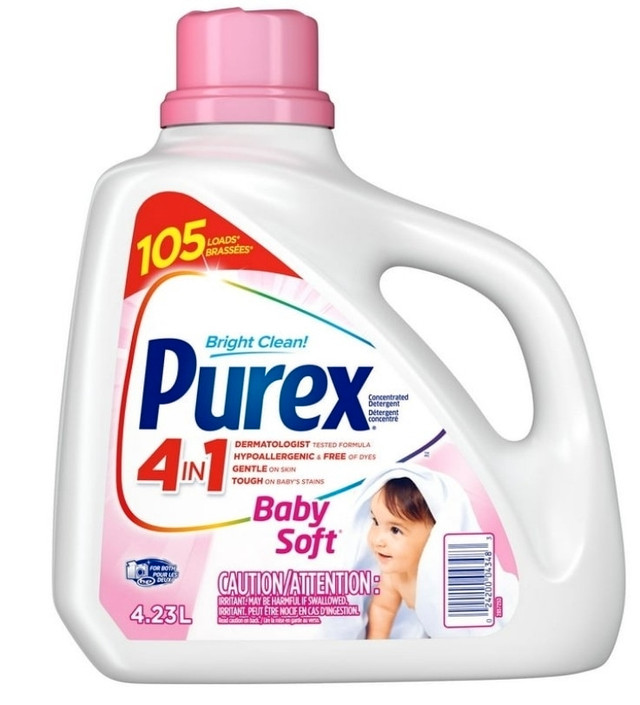 Purex Liquid Laundry Detergent, Baby Soft, 4.23L, 105 Loads in Other in Ottawa