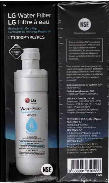 2 filtres à eau pour réfrigérateur LG (LT1000P/PC/PCS), View more