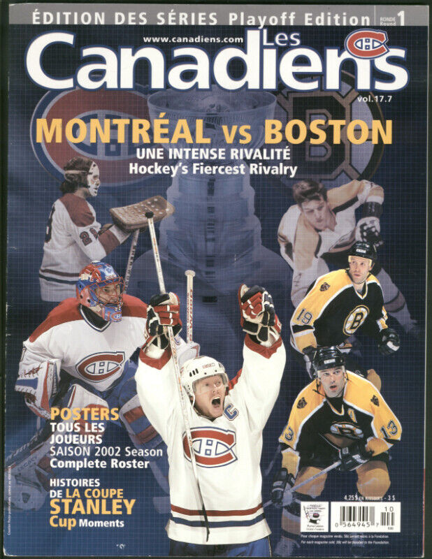 Les Canadiens Magazine Montreal Canadiens Boston Bruins Rivalry in Arts & Collectibles in Ottawa