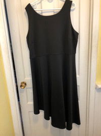 Little Black Dress 3x Lace-up Back Asymmetrical Hem