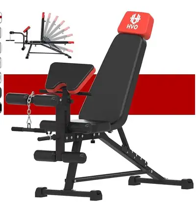 *Adjustable Workout Bench with Arm Curl Incline Decline Flat Ben, View more