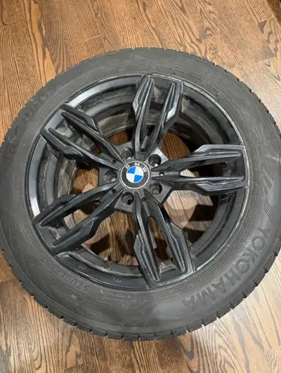 Black BMW rims 5x112, 17” with Yokohama tires Pickup only in Kanata