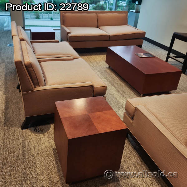 Matching Soft Seating Reception Sofa Loveseat and 4 Armchair Set in Couches & Futons in Calgary - Image 4