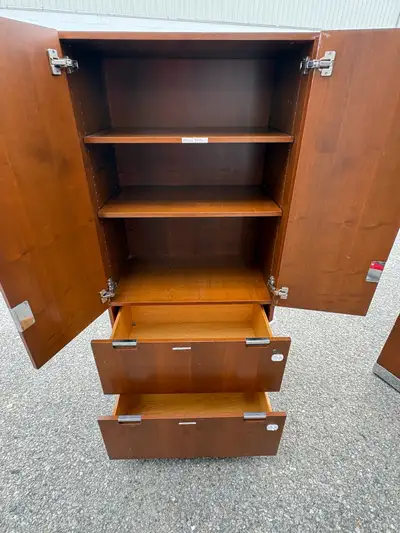 Free delivery used Wooden Cabinet with Shelves and Drawers, View more