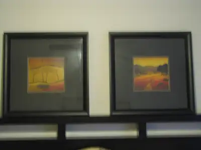 Nicely framed and matted prints - Reds and golds, View more